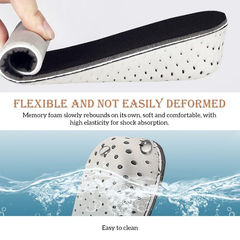 UPSTORE 1Pair Soft Breathable Memory Foam Full Length Height Increase Insole Invisible Increasing Heel Lifting Inserts Short Boots Lifts Pads Elevator Insoles for Unisex Men Women(4.3cm Height) - Image 5